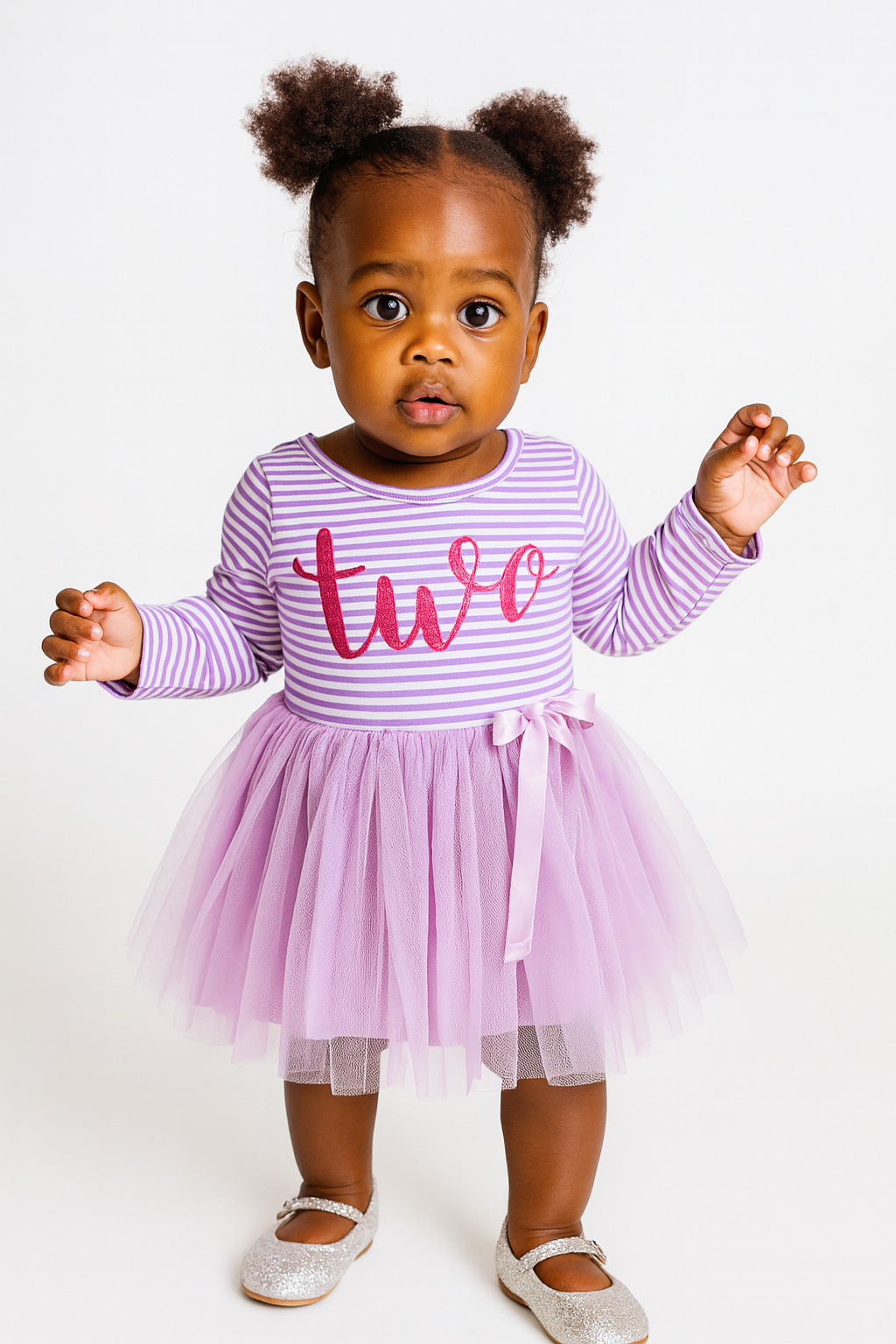 Lavender “One & Three” Birthday Tutu Dress for Toddler Girls | 1st or 3nd Birthday Outfit