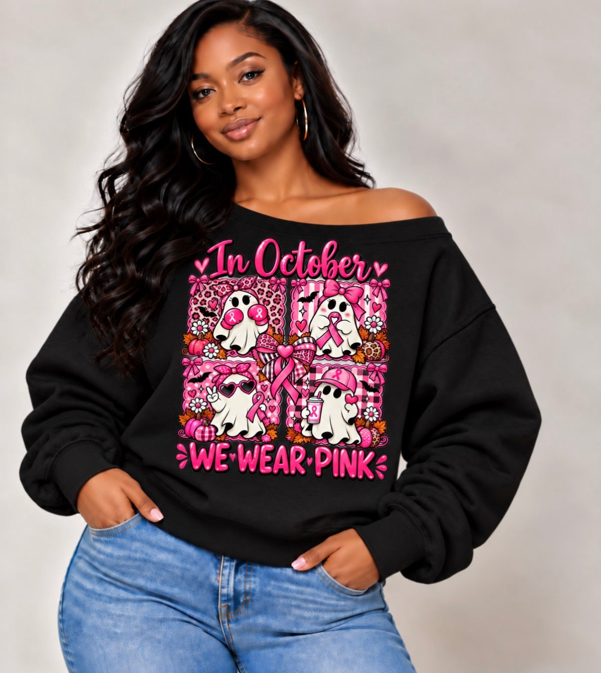 Pinktober Breast Cancer Awareness Black Sweatshirt – Choose Your Design | Limited Edition