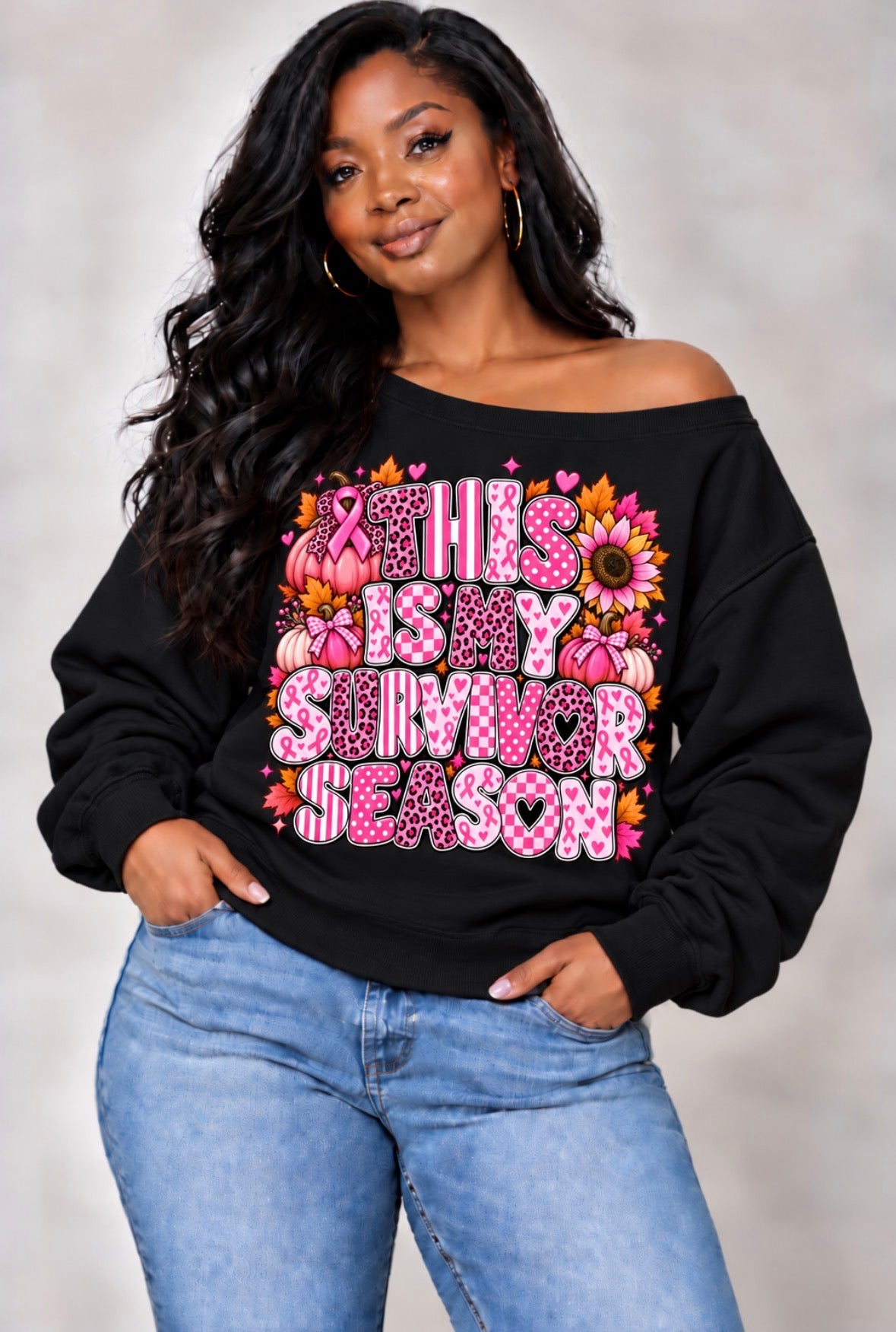 Pinktober Breast Cancer Awareness Black Sweatshirt – Choose Your Design | Limited Edition
