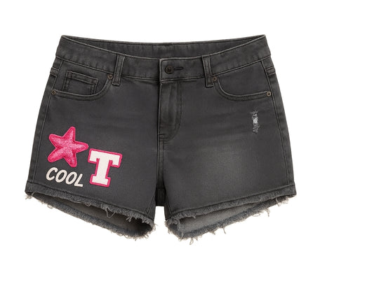 Lightweight Embroidered Denim Shorts