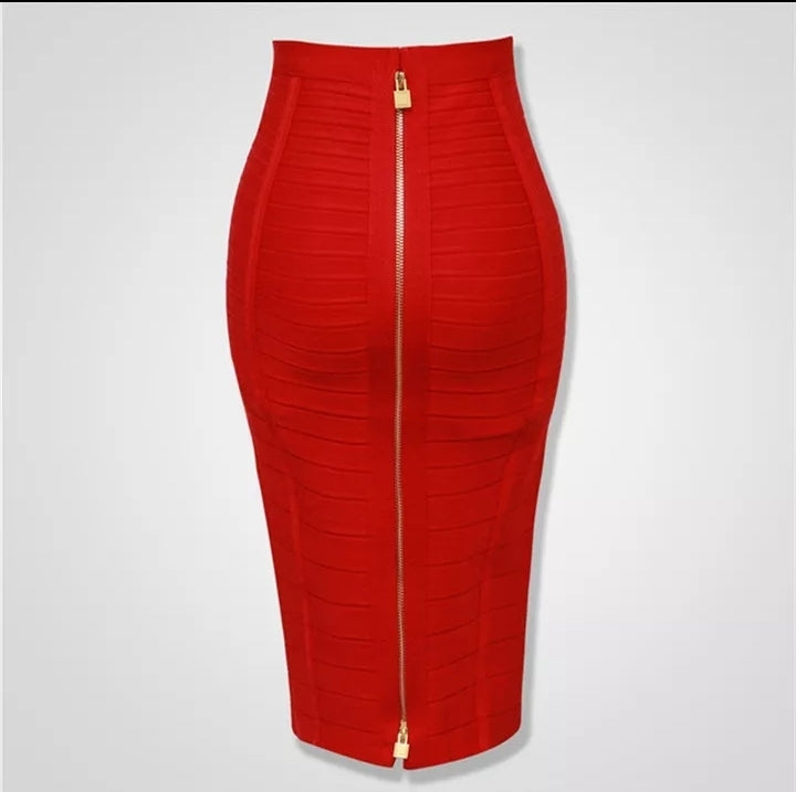 WOMEN PENCIL ZIPPER SKIRT