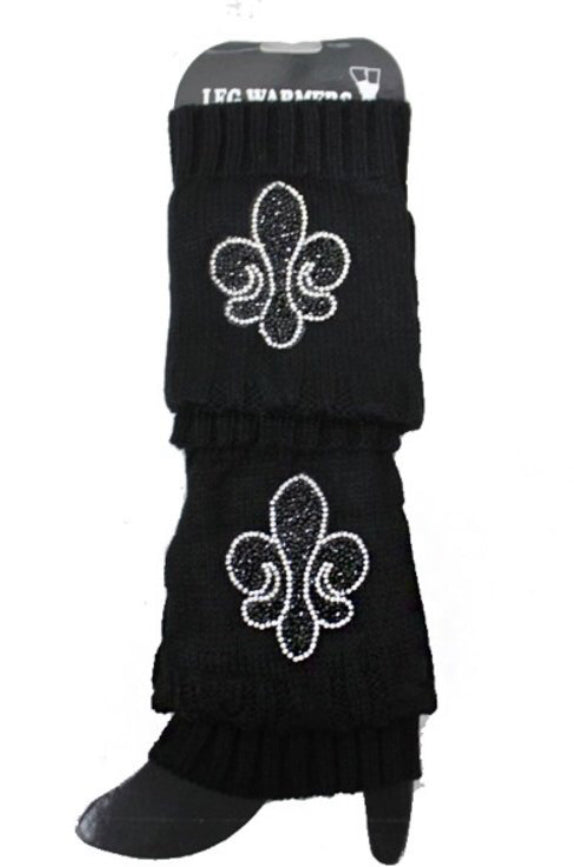 WOMEN BOOTIES FLEUR DE LIS LEG WARMERS