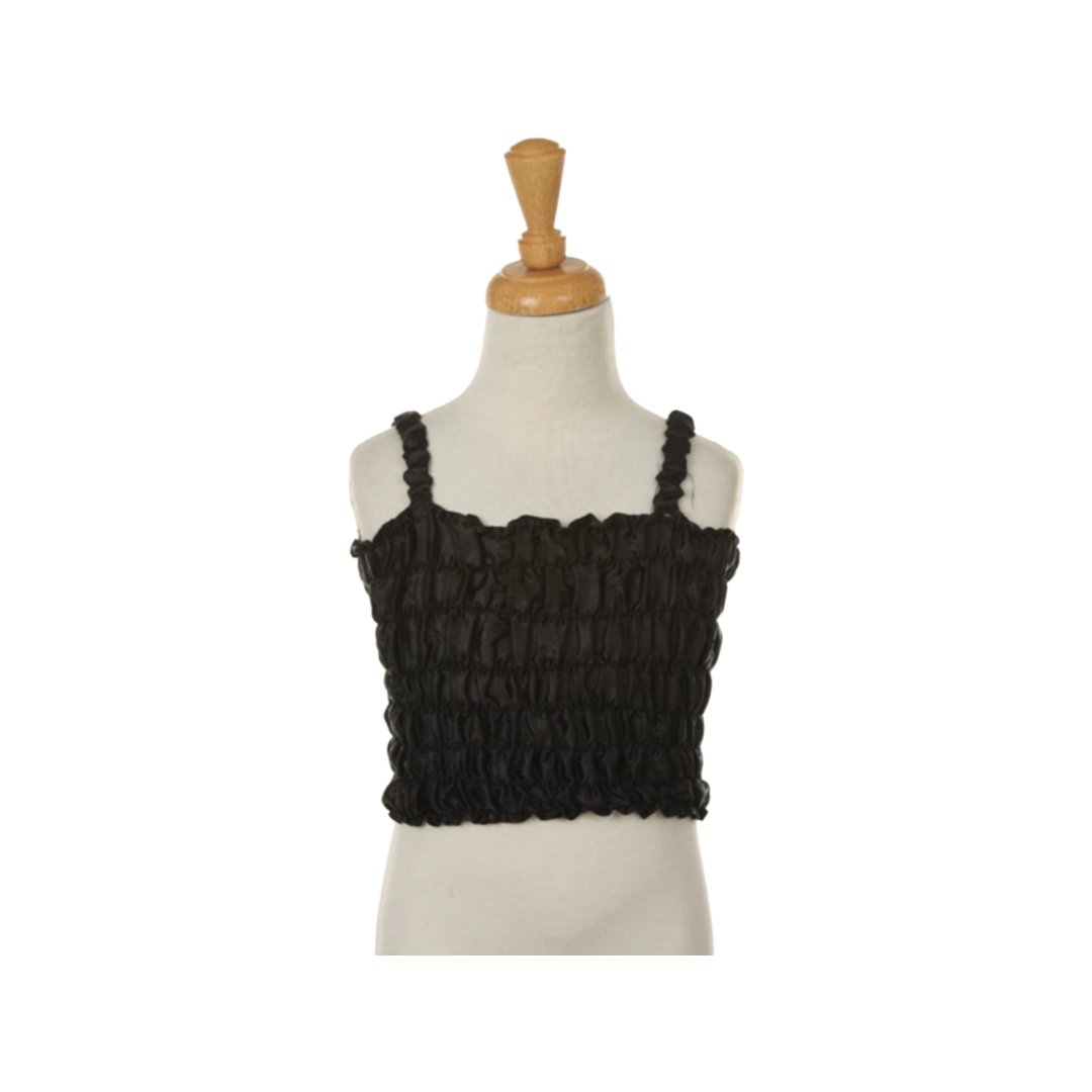 Girls Smocked Tank Top – Stretchy Ruffle Cami for Toddlers & Kids