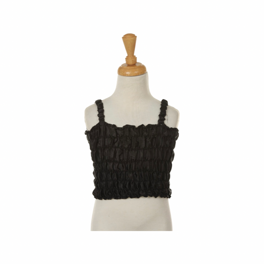 Girls Smocked Tank Top – Stretchy Ruffle Cami for Toddlers & Kids