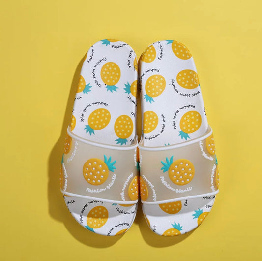 Sweet Crush Fruit Slides Yellow– Playful Summer Statement Sandals