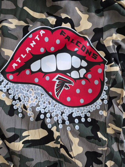 Command the Vibe Camo Palazzo Pants Medium