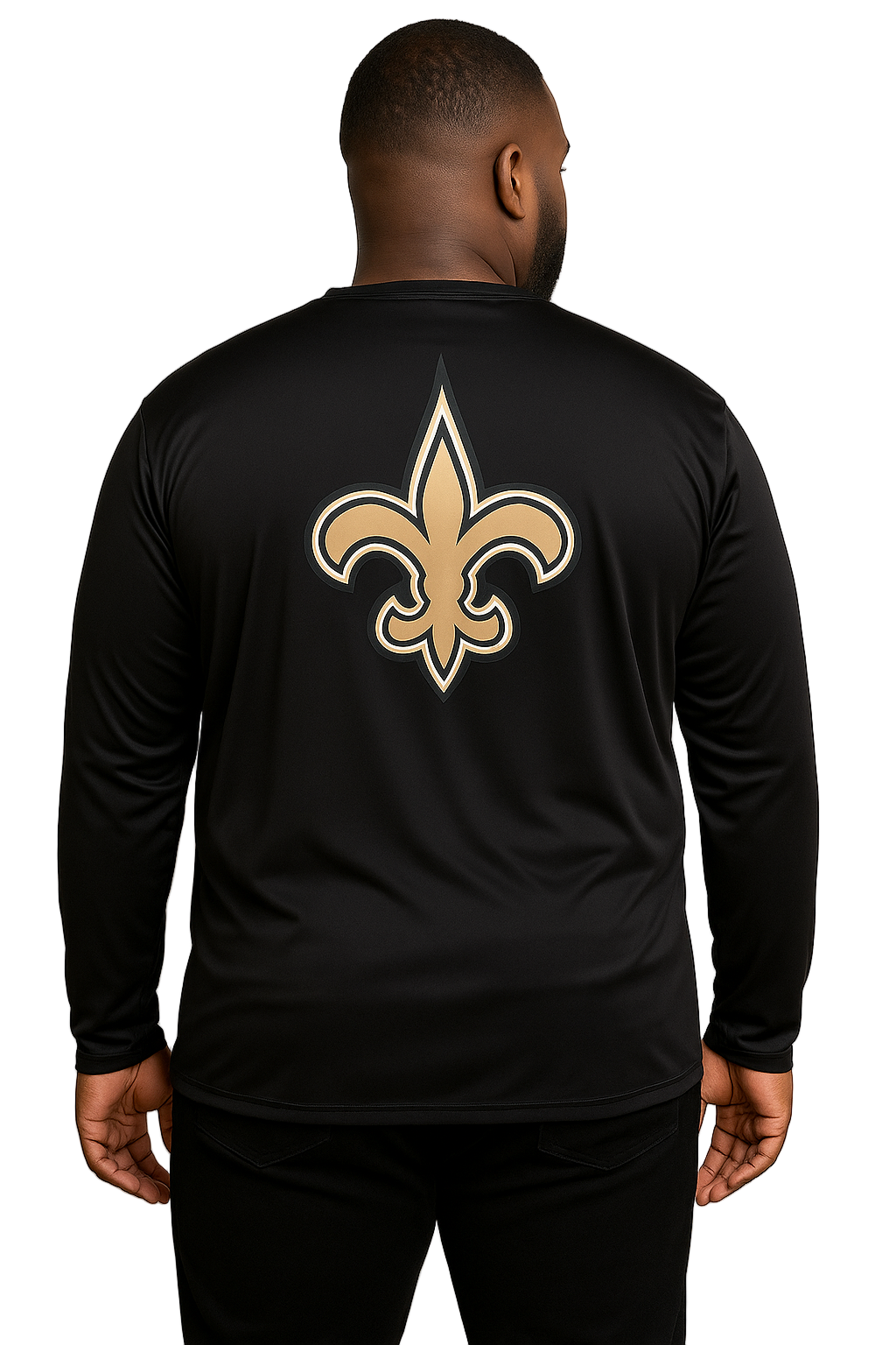 Men’s Black Long Sleeve Gold Crest Graphic Tee