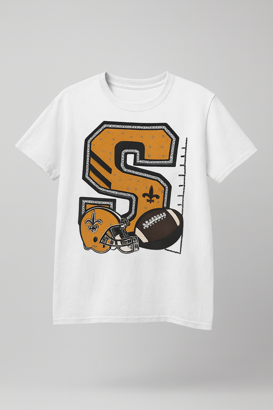 Game Day Glam Saints Rhinestone Tee