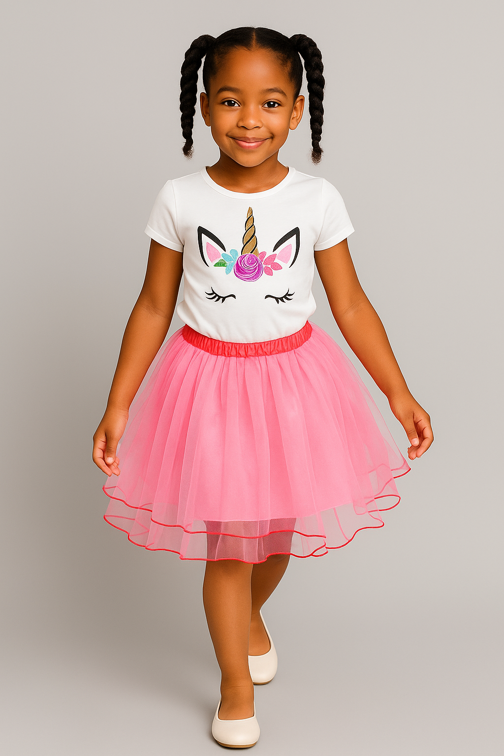 Girls Pink or Black Tutu Skirt-  Puffy Layered Tulle Twirl