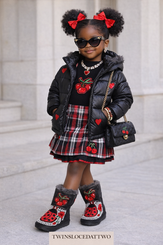 Cherry & Ladybug Pearl Boots (Kids)