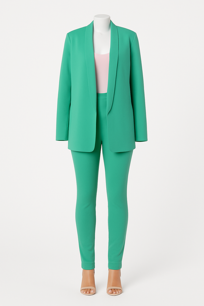 Eccentric Elegance High-Waist Two-Piece Formal Suit