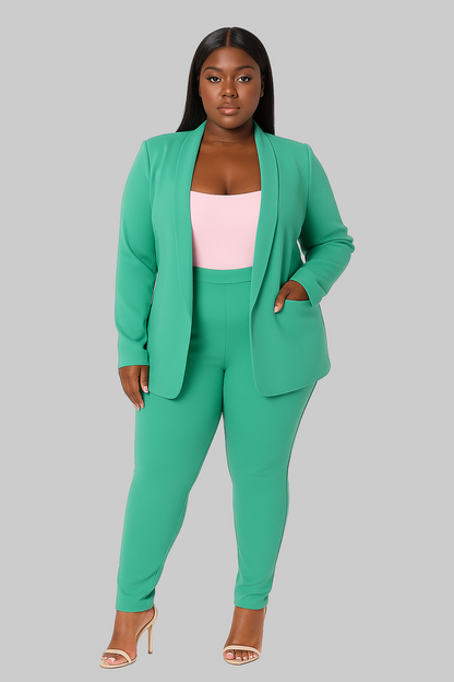 Eccentric Elegance High-Waist Two-Piece Formal Suit