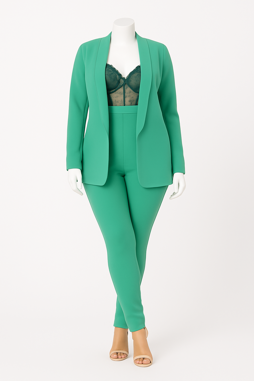 Eccentric Elegance High-Waist Two-Piece Formal Suit