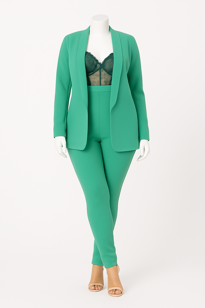 Eccentric Elegance High-Waist Two-Piece Formal Suit