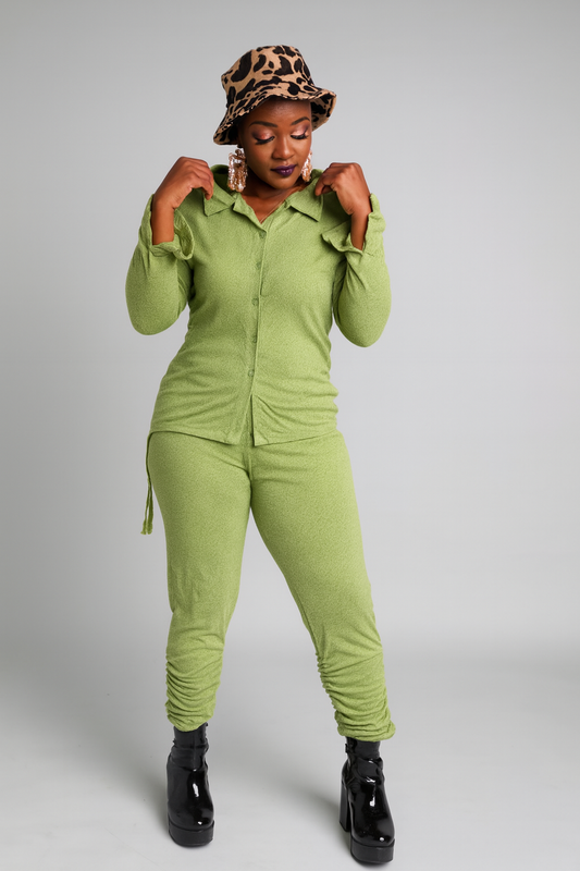 “Amber Luxe” Ruched Two-Piece Set