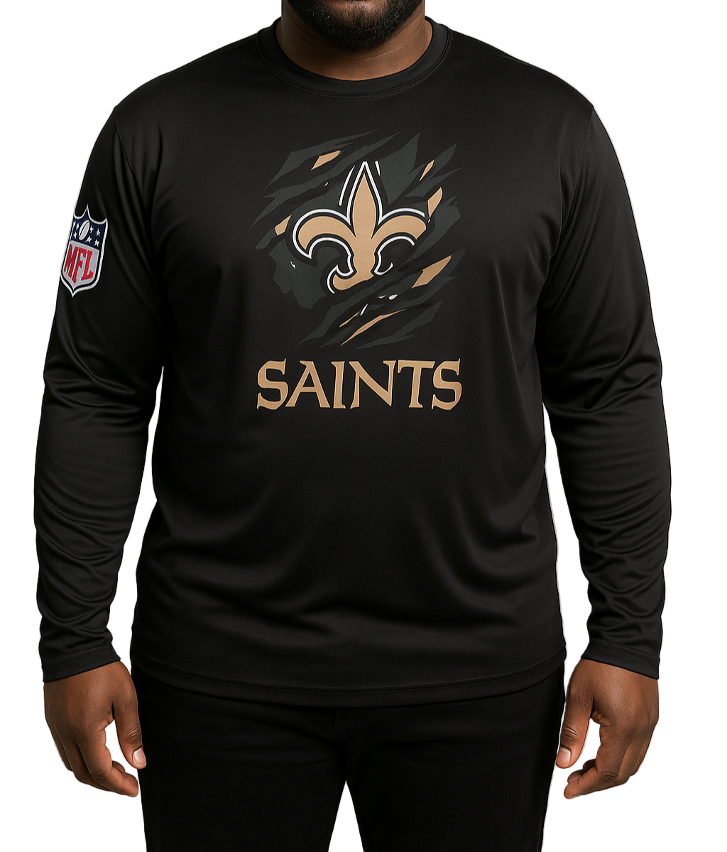 Men’s Black Long Sleeve Gold Crest Graphic Tee