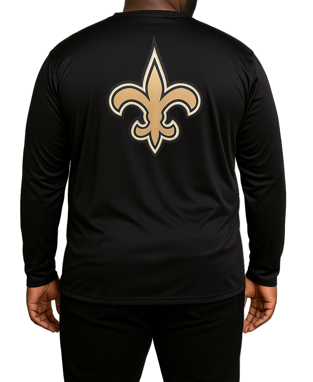 Men’s Black Long Sleeve Gold Crest Graphic Tee