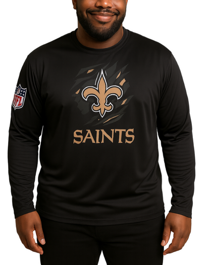 Men’s Black Long Sleeve Gold Crest Graphic Tee