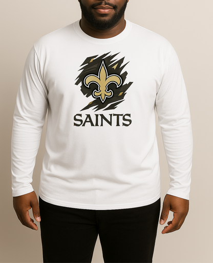 Men’s Black Long Sleeve Gold Crest Graphic Tee