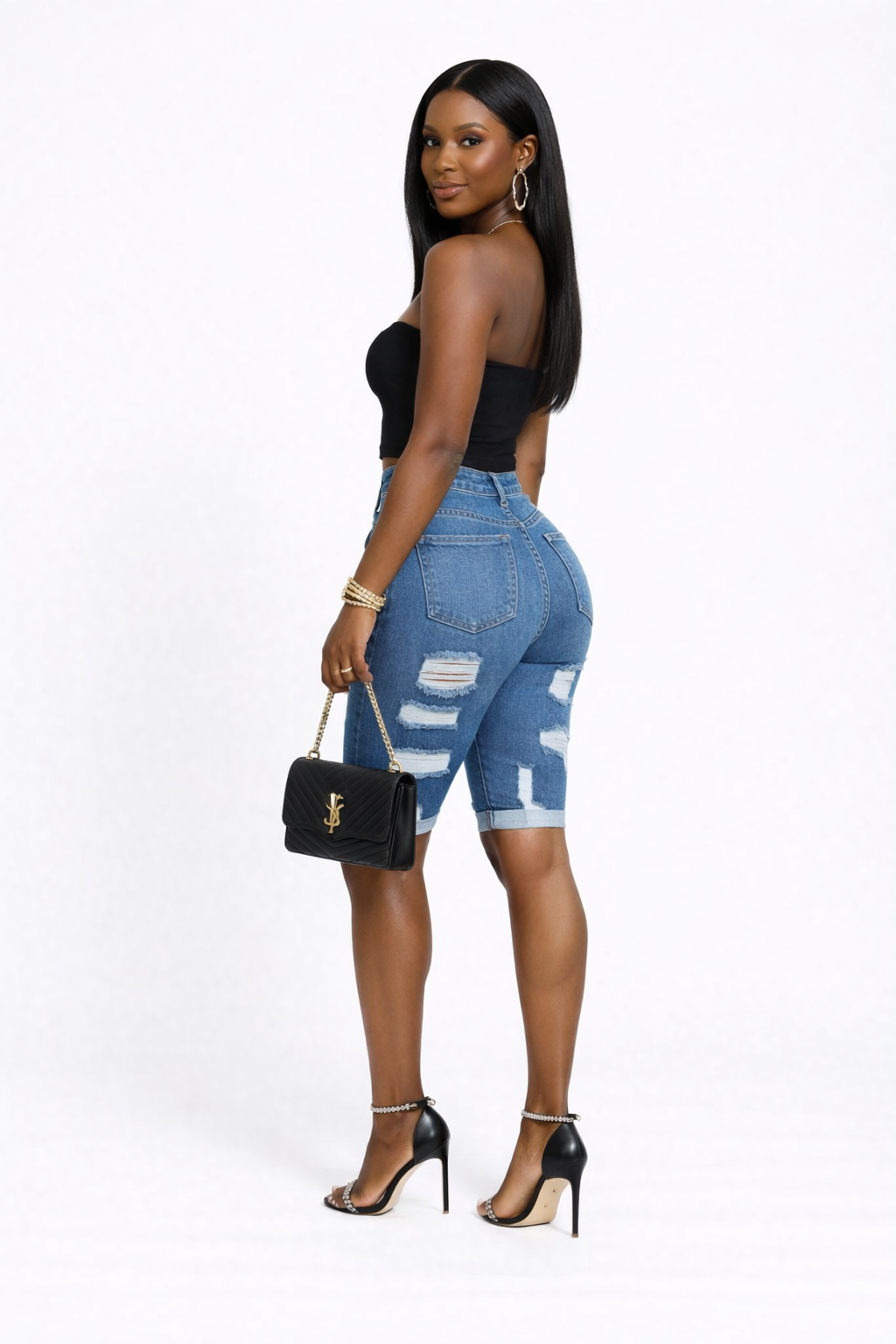 Denim Island rugged jean shorts