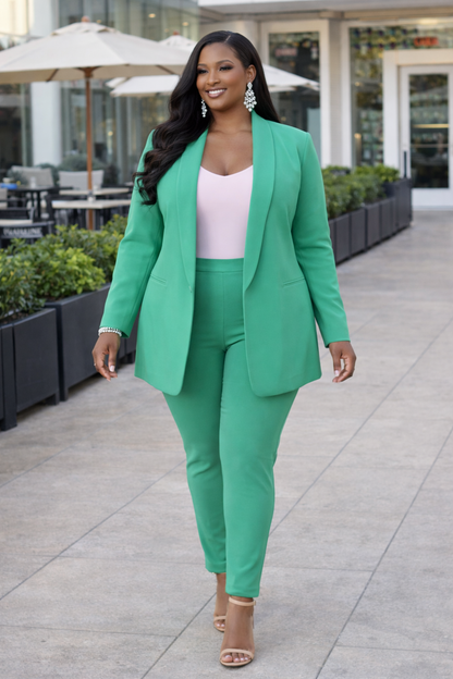 Eccentric Elegance High-Waist Two-Piece Formal Suit