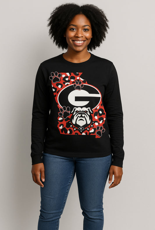Black Georgia Bulldogs Long Sleeve T-Shirt –