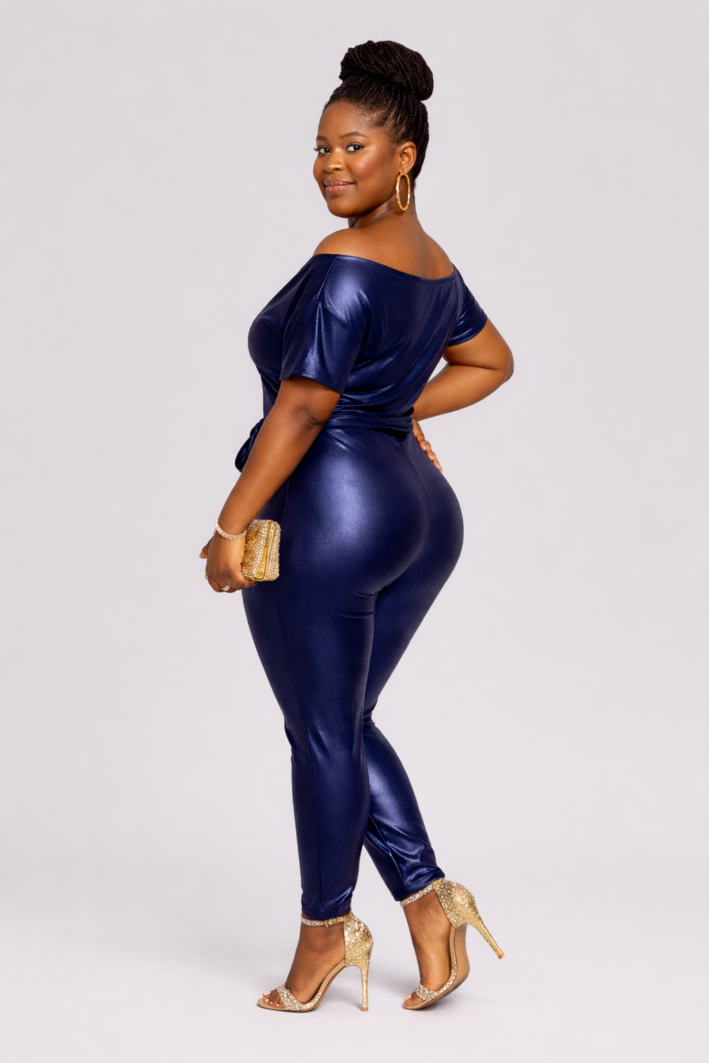 Midnight Sleek Faux Leather Jumpsuit – Confidence in Motion