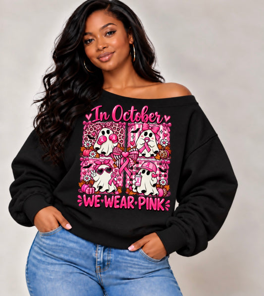 Pinktober Breast Cancer Awareness Black Sweatshirt – Choose Your Design | Limited Edition