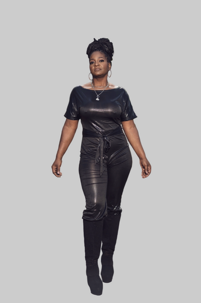 Midnight Sleek Faux Leather Jumpsuit – Confidence in Motion