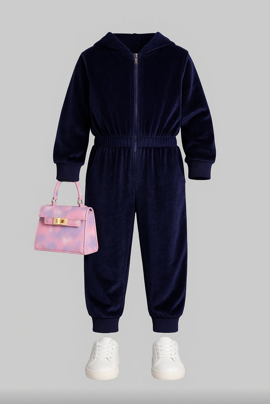 Royal Velvet Girl’s Jumpsuit Set