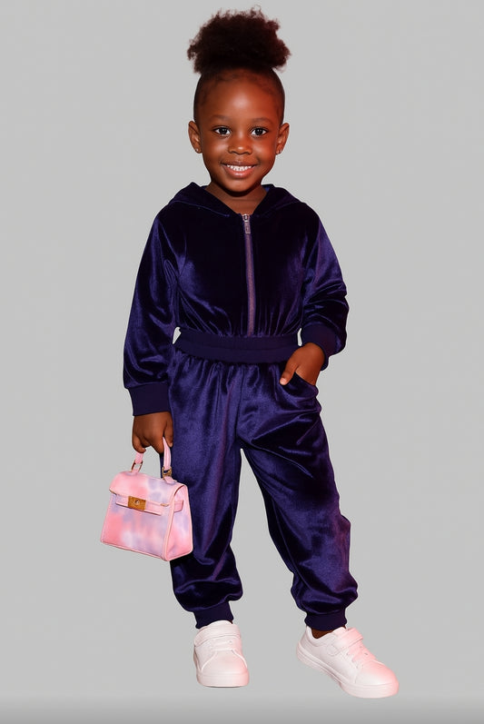 Royal Velvet Girl’s Jumpsuit Set