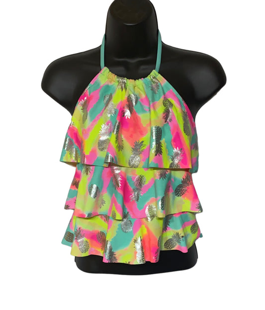 Tropical Pineapple Ruffle Swimsuit – Bright & Fun One-Piece