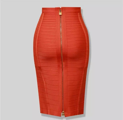 WOMEN PENCIL ZIPPER SKIRT
