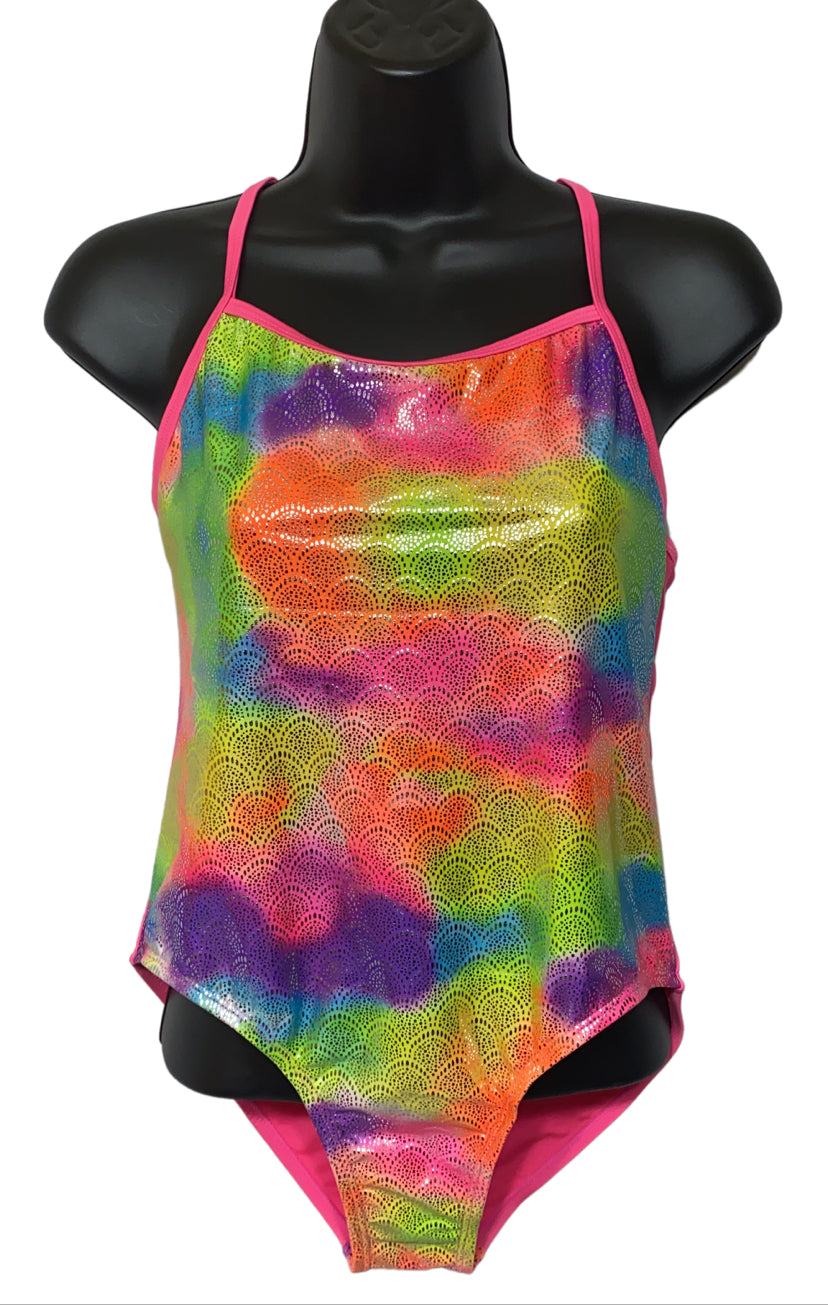 Ocean Wave Mermaid Swimsuit Set – 2-Piece Shimmer Blue Edition