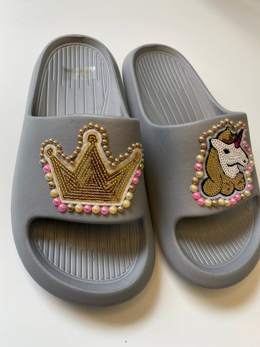 Princess Dreams Handcrafted Unicorn & Crown Slides