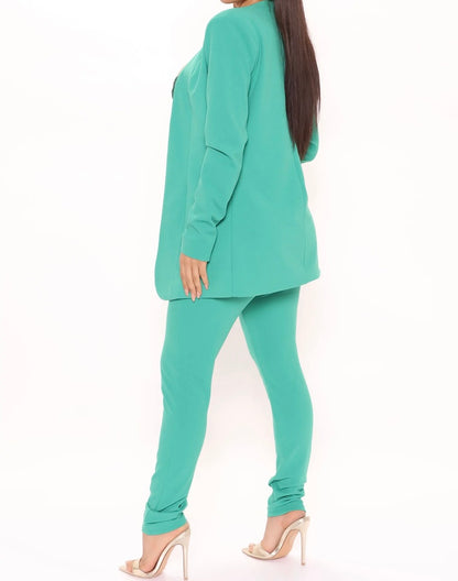 Eccentric Elegance High-Waist Two-Piece Formal Suit