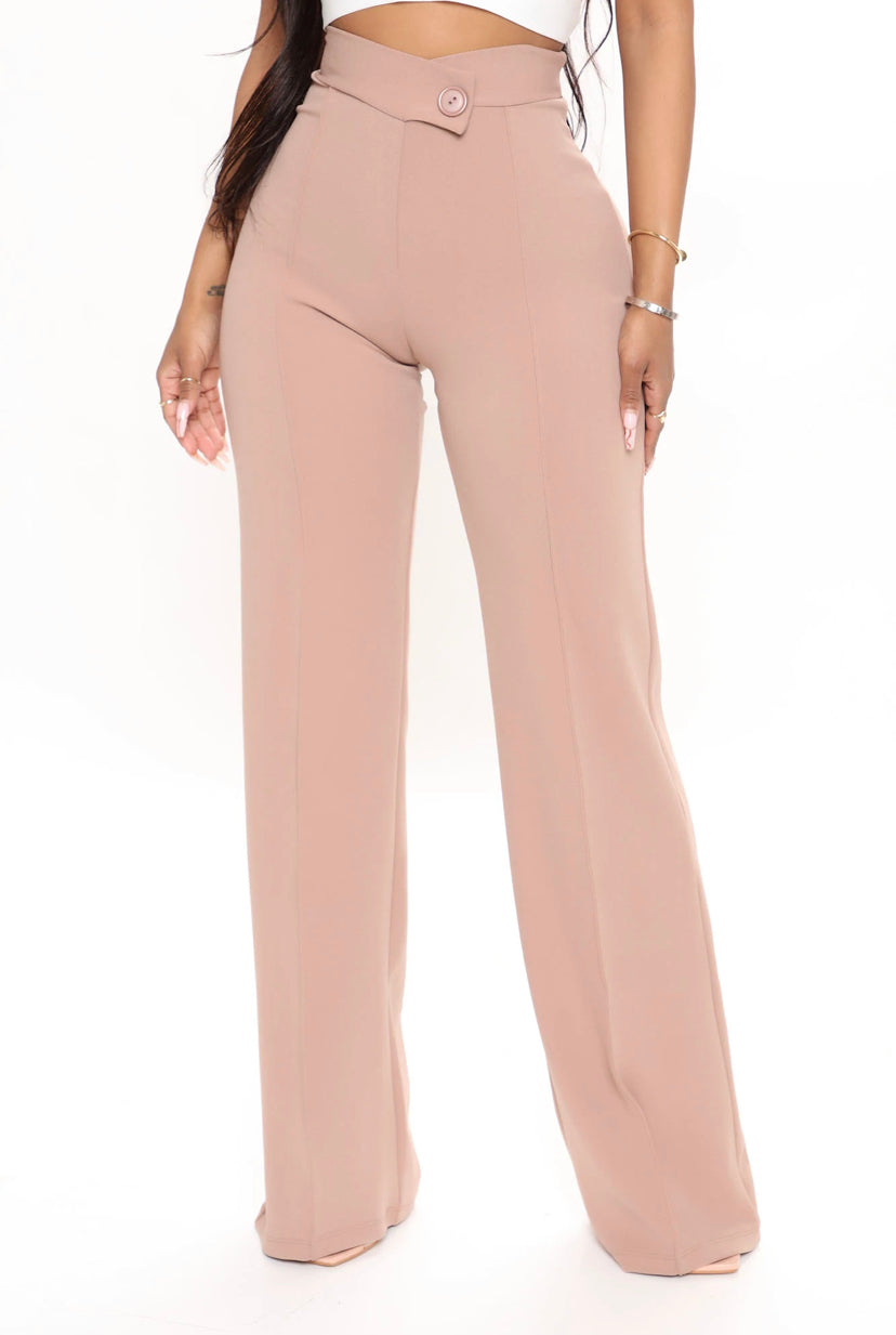 victoria high waisted dress pants - taupe For Young Women Women's Tall High Waisted Dress Pants In Size Small Taupe And White Tall Girl Chic High-Waist Wide-Leg