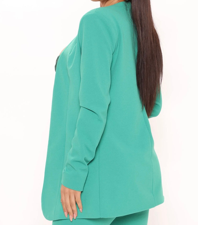 Eccentric Elegance High-Waist Two-Piece Formal Suit