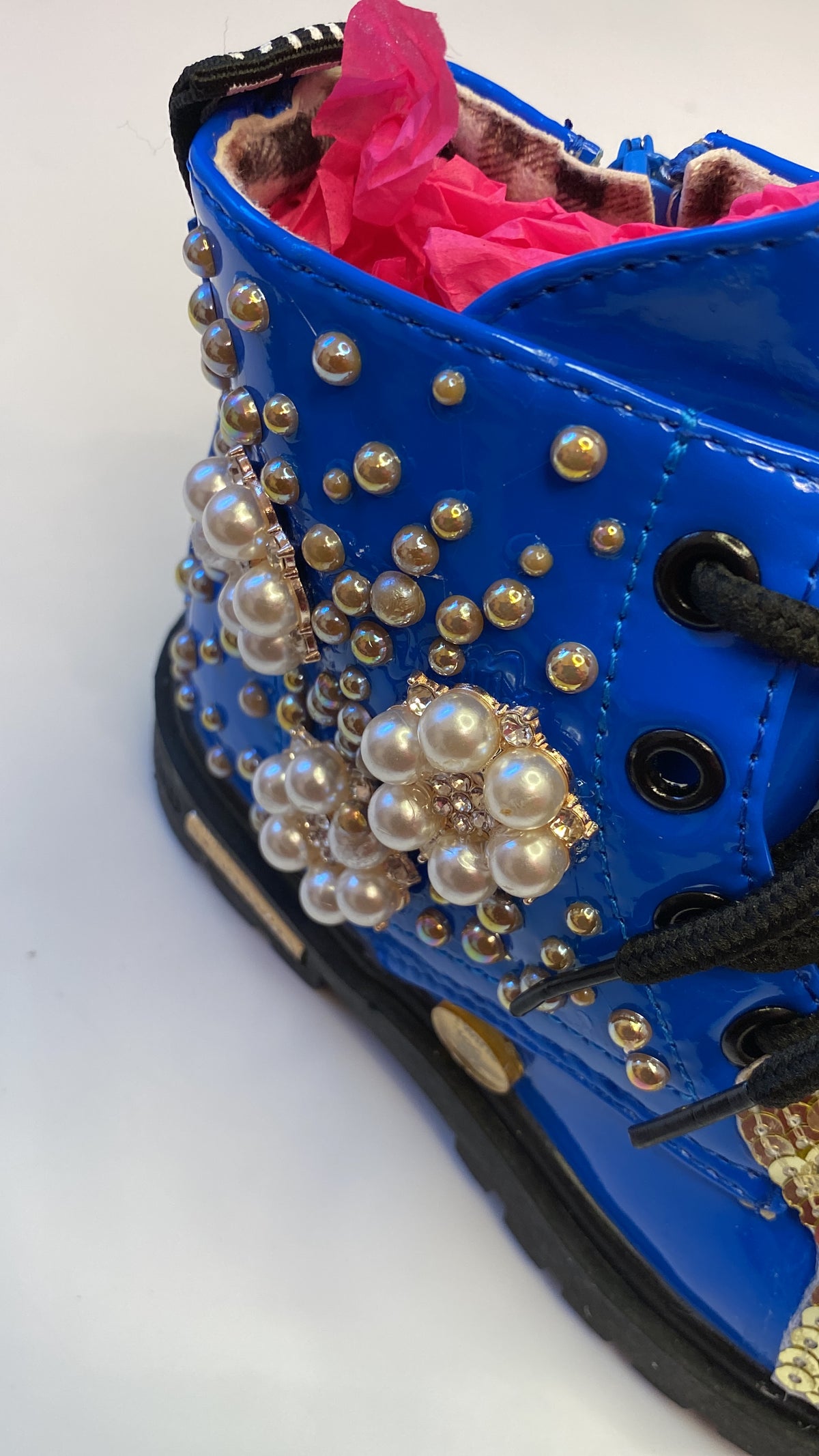 Golden Glam Toddler Boots – Handcrafted Shine Collection"